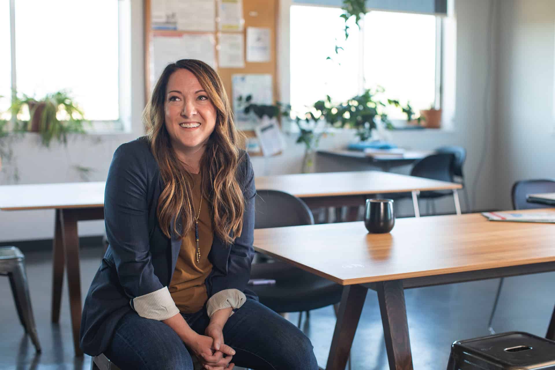 A business advisor in an office space