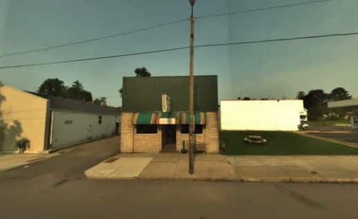 old photo of an empty business